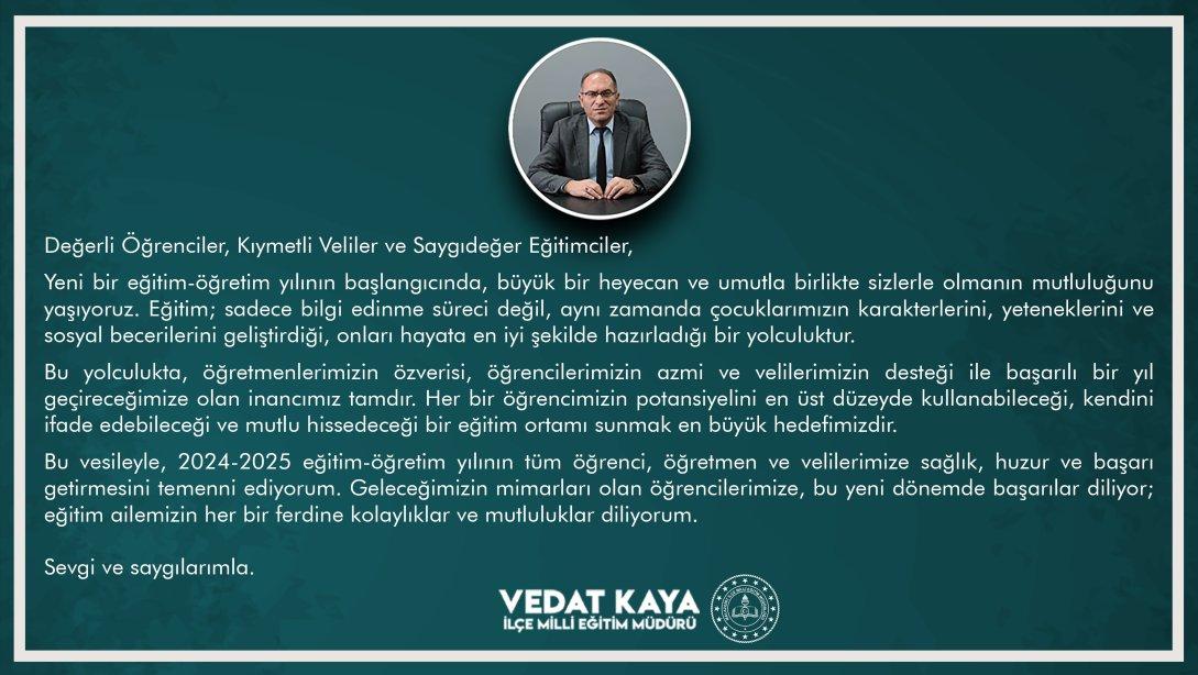 Yeni Eğitim Öğretim Yılı Mesajı